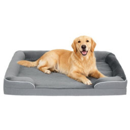 Pawhut Dog Sofa Bed, Washable Pet Bed With Non-Slip Bottom, Grey - thumbnail 2