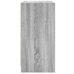 Berkfield Side Cabinet With Glass Doors Grey Sonoma 68X37X75.5 Cm - thumbnail 7