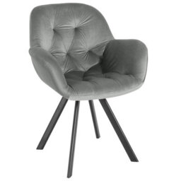 Dorel Dining Chair Set Of 2 In Velvet Grey - thumbnail 5
