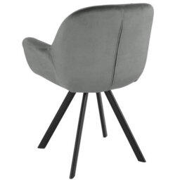 Dorel Dining Chair Set Of 2 In Velvet Grey - thumbnail 4