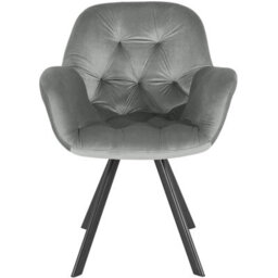 Dorel Dining Chair Set Of 2 In Velvet Grey - thumbnail 2