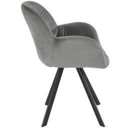 Dorel Dining Chair Set Of 2 In Velvet Grey - thumbnail 3