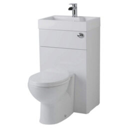 Homestylestore White Bathroom Combination Vanity And Toilet Wc Unit 502 X 890mm - thumbnail 1