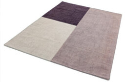 Purple Geometric Handmade Luxurious Modern Wool Rug Easy To Clean Living Room And Bedroom-120Cm X 170Cm - thumbnail 5
