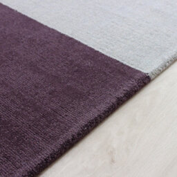 Purple Geometric Handmade Luxurious Modern Wool Rug Easy To Clean Living Room And Bedroom-120Cm X 170Cm - thumbnail 2