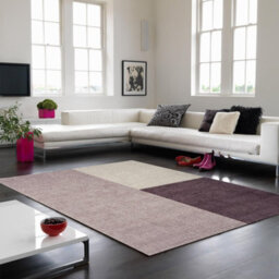 Purple Geometric Handmade Luxurious Modern Wool Rug Easy To Clean Living Room And Bedroom-120Cm X 170Cm - thumbnail 1