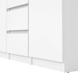 Wyld Haus Budapest White Wooden Sideboard - 2 Doors 4 Drawers Gloss Finish - thumbnail 6