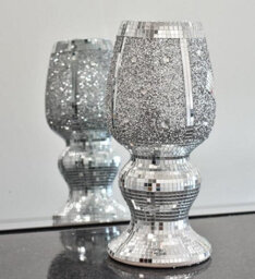 Biznest Wring Style Silver Art Mirror Vase, Home Decorative, Living Room, Bedroom Room, Eye-Catching Design - thumbnail 2