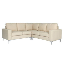 Furniture in Fashion Baltic Faux Leather Corner Sofa In Ivory - thumbnail 4