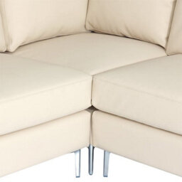 Furniture in Fashion Baltic Faux Leather Corner Sofa In Ivory - thumbnail 9