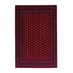 Red Traditional Bordered Stain-Resistant Rug For Bedroom, & Dining Room, Easy To Clean Bordered Area Rug-160Cm X 230Cm - thumbnail 9