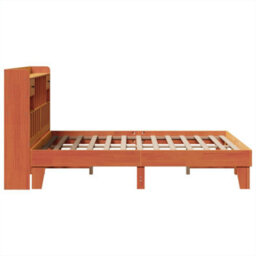 Berkfield Bed Frame Without Mattress Wax Brown 150X200 Cm King Size Solid Wood Pine - thumbnail 7