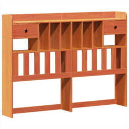 Berkfield Bed Frame Without Mattress Wax Brown 150X200 Cm King Size Solid Wood Pine - thumbnail 6