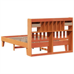 Berkfield Bed Frame Without Mattress Wax Brown 150X200 Cm King Size Solid Wood Pine - thumbnail 8