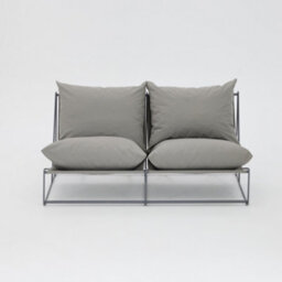 Home Detail Marina Steel 2 Seater Garden Chair, Grey - thumbnail 3
