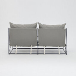 Home Detail Marina Steel 2 Seater Garden Chair, Grey - thumbnail 5