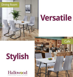 Hallowood Furniture Cullompton Rectangular Dining Table 120Cm With 4 High Back Chairs - thumbnail 6