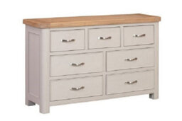 Buttercup Farm Bologna Painted 3 Over 4 Chest Of Drawers - L40 X W125 X H787 Cm - Oak