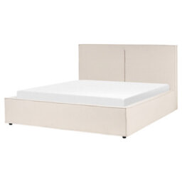 Beliani Ottoman Bed Fabric Moissac 160 X 200 Cm (Eu King Size) Beige - thumbnail 8