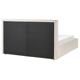 Beliani Ottoman Bed Fabric Moissac 160 X 200 Cm (Eu King Size) Beige - thumbnail 9