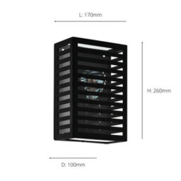Eglo Alamonte 3 Black Metal Ip44 Outdoor Wall Light, (D) 17Cm - thumbnail 5