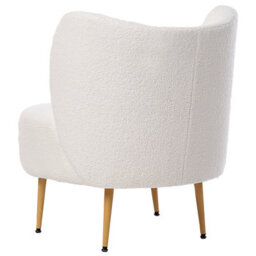Beliani Armchair Otsby Ii With Cushion Boucle Off-White - thumbnail 6