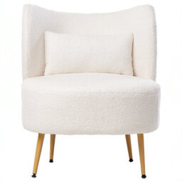 Beliani Armchair Otsby Ii With Cushion Boucle Off-White - thumbnail 5