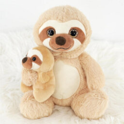 "The Magic Toy Shop 9"" Mum And Baby Sloth Plushie Soft Toy Kids Decor Sloth Teddy Stuffed Animal" - thumbnail 2