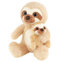 "The Magic Toy Shop 9"" Mum And Baby Sloth Plushie Soft Toy Kids Decor Sloth Teddy Stuffed Animal" - thumbnail 1