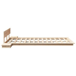 Walplus Modern Engineered Wood Floor Bed Frame With Bedside Table And Headboard For Bedroom - thumbnail 6