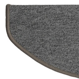 Floordirekt London Self Adhesive Edged Hard Wearing Carpet Stair Tread Mat For Indoor Stairs Semicircular Light Grey 23.5 X 65 Cm - thumbnail 3