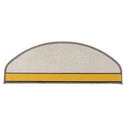 Floordirekt London Self Adhesive Edged Hard Wearing Carpet Stair Tread Mat For Indoor Stairs Semicircular Light Grey 23.5 X 65 Cm - thumbnail 2