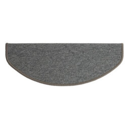 Floordirekt London Self Adhesive Edged Hard Wearing Carpet Stair Tread Mat For Indoor Stairs Semicircular Light Grey 23.5 X 65 Cm - thumbnail 4