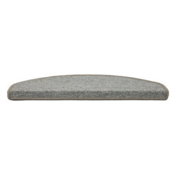 Floordirekt London Self Adhesive Edged Hard Wearing Carpet Stair Tread Mat For Indoor Stairs Semicircular Light Grey 23.5 X 65 Cm - thumbnail 5