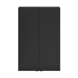 GoodHome Imandra Matt Black Bathroom Double Wall Cabinet (H)90Cm (W)60Cm - thumbnail 2