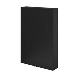 GoodHome Imandra Matt Black Bathroom Double Wall Cabinet (H)90Cm (W)60Cm - thumbnail 1