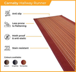 Carnaby Hallway Runner Rug - Hardwearing, Non-Slip & Durable Carpet For Hall, Kitchen & Corridor - thumbnail 3