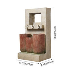 Living And Home Outdoor Solar-Powered Water Fountain Gardening Decor - thumbnail 9