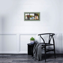 AK Frames 16X8 Green Classic Multi Photo Frame With Black Mount - Holds 3 Apertures (3X) 7X5 Photos - thumbnail 3