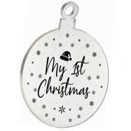 Red Ocean My 1St Christmas Bauble Engraved Heart Hanging Tree Decoration New Baby Gift - thumbnail 5