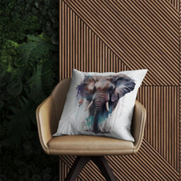 Warren Reed Designer Elephant Splashart Outdoor Cushion 45Cm X 45Cm - thumbnail 2