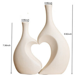 Woodside Home Living Heart Vase Set - thumbnail 4