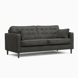 Furnishings For Less UK Eden Graphite Chenille Fabric Boxed Arm 3 Seater Sofa - thumbnail 1