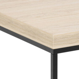 Furniture To Go Barossa Coffee Table With Light Oak Top & Black Steel Base 40Cm - thumbnail 5