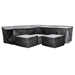Cozy Bay Ezbreathe Malta 8 Seat Twin Stool Furniture Set Cover In Black - thumbnail 1
