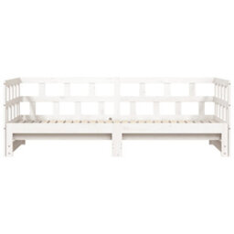 Berkfield Daybed With Trundle White 80X200 Cm Solid Wood Pine - thumbnail 6