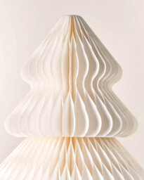 Werchristmas White Off- Paper Honeycomb Christmas Tree 3 Ft - thumbnail 5