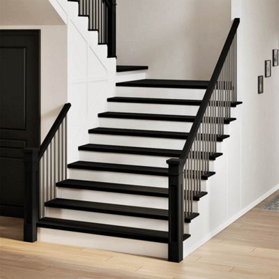 Berkfield Stair Treads 8 Pcs Dark Brown 110X30X2 Cm Solid Wood Oak - image 1