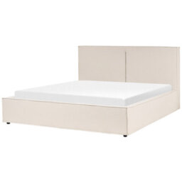 Beliani Ottoman Bed Fabric Moissac 180 X 200 Cm (Eu Super King) Beige - thumbnail 8