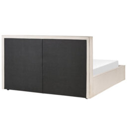 Beliani Ottoman Bed Fabric Moissac 180 X 200 Cm (Eu Super King) Beige - thumbnail 9